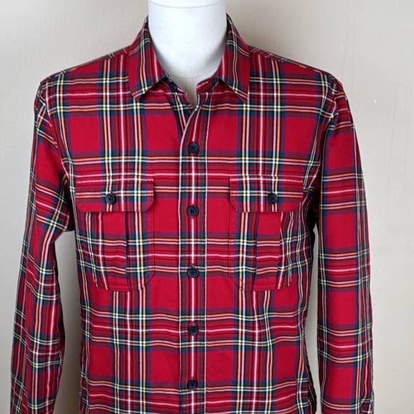 L.L. Bean Other - L. L. Bean Men's PrimaLoft Lined Chamois Shirt Jac, Untucked Fit, Plaid Small